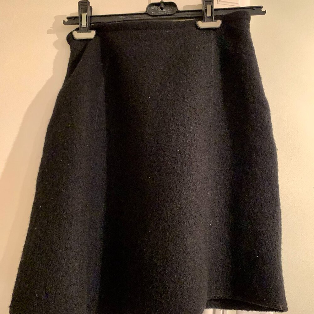 Black A line mini skirt